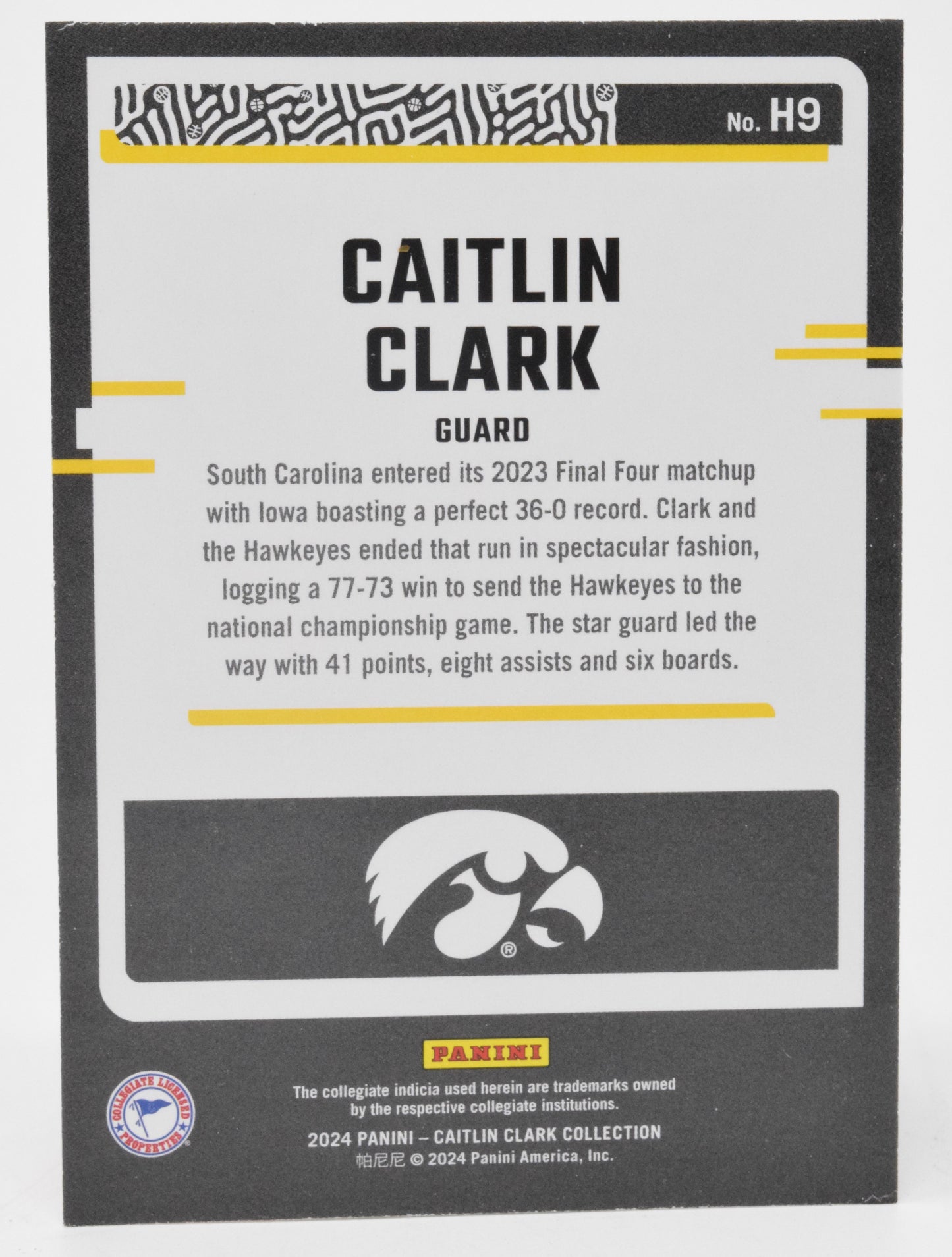 Caitlin Clark Highlights WNBA Basketball Card Panini Donruss 2024 Collection #H9