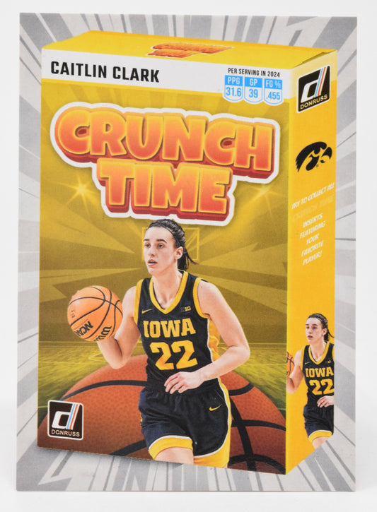 Caitlin Clark Crunch Time Cereal WNBA Basketball Card Panini Donruss 2024 SS-CT1