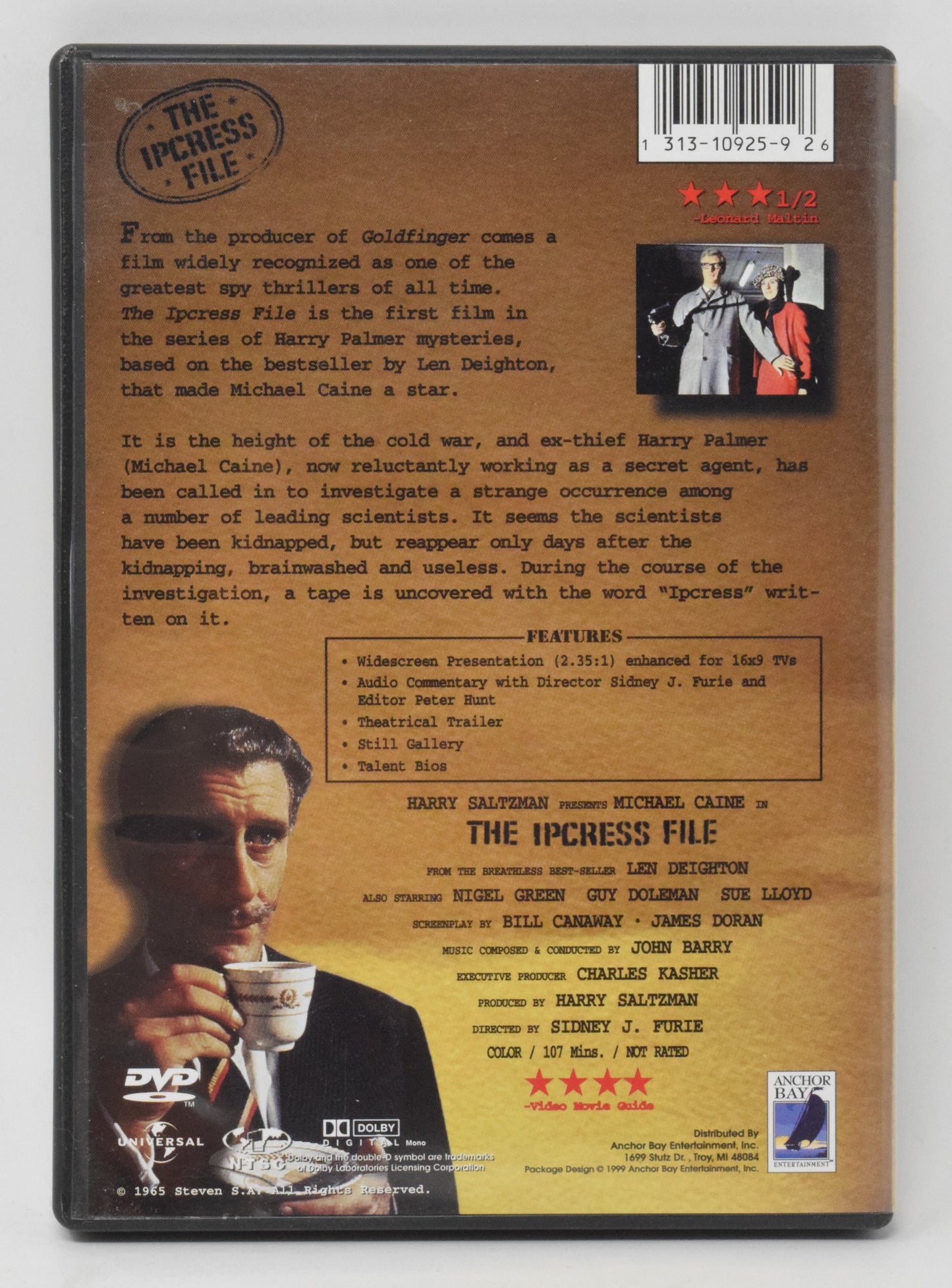 The Ipcress File Michael Caine DVD