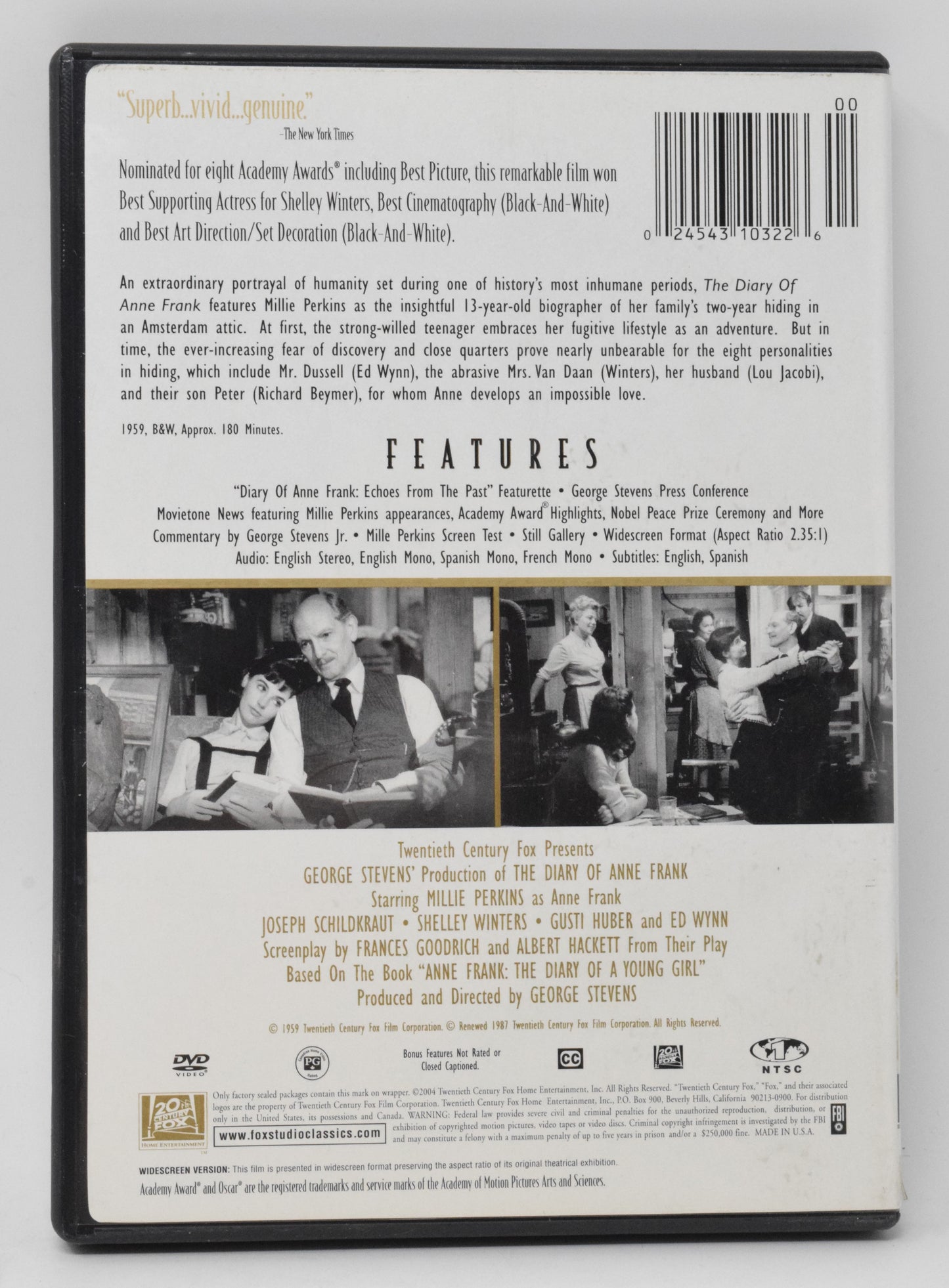 The Diary Of Anne Frank DVD