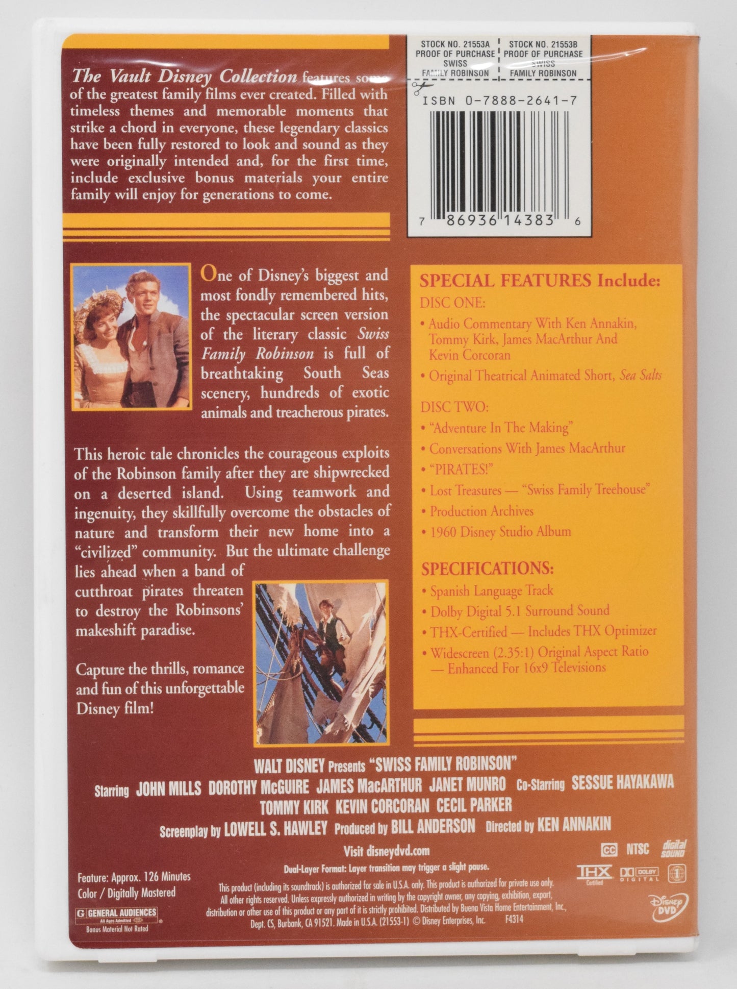 Walt Disney Swiss Family Robinson DVD