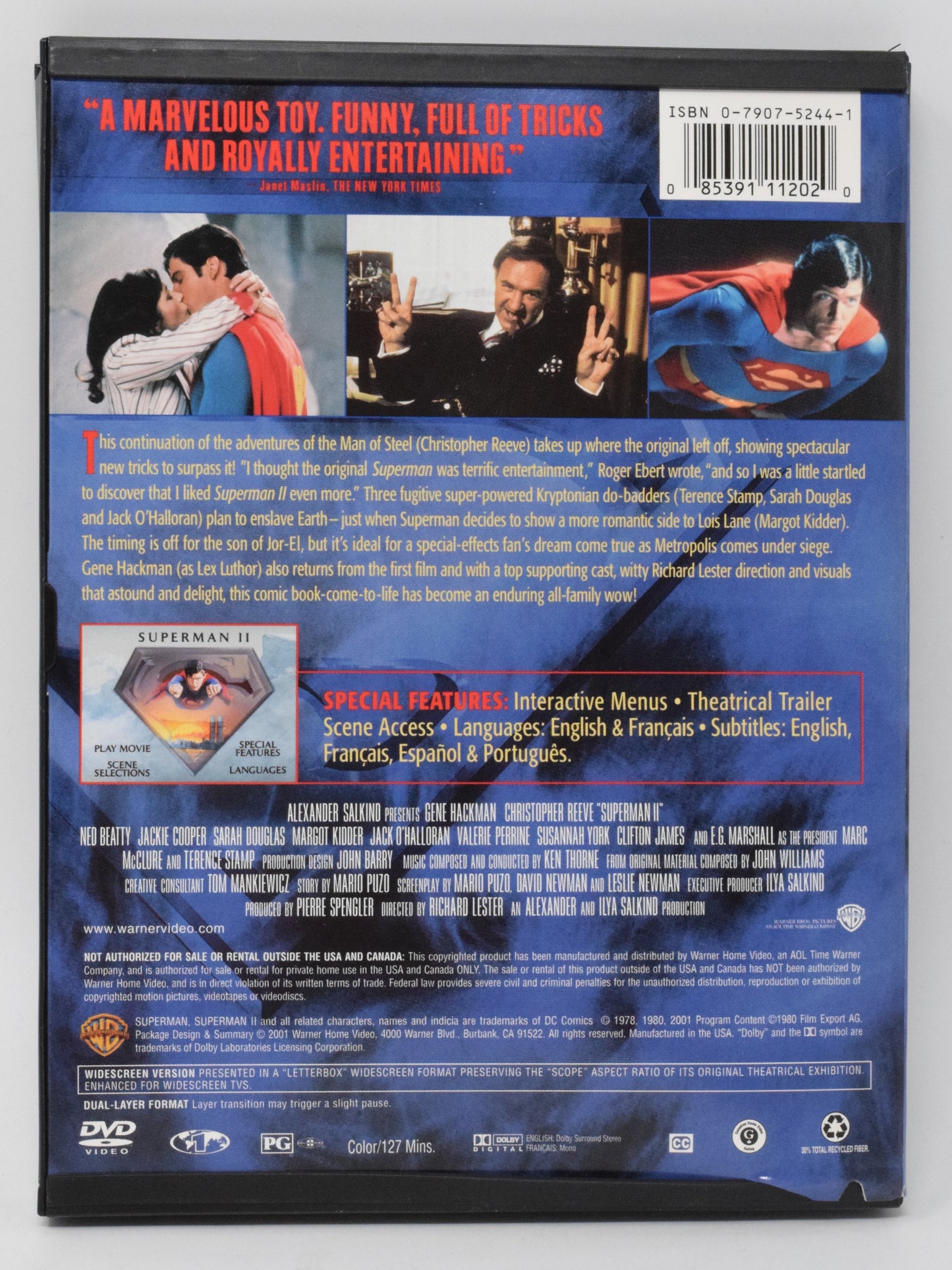 Superman II DVD