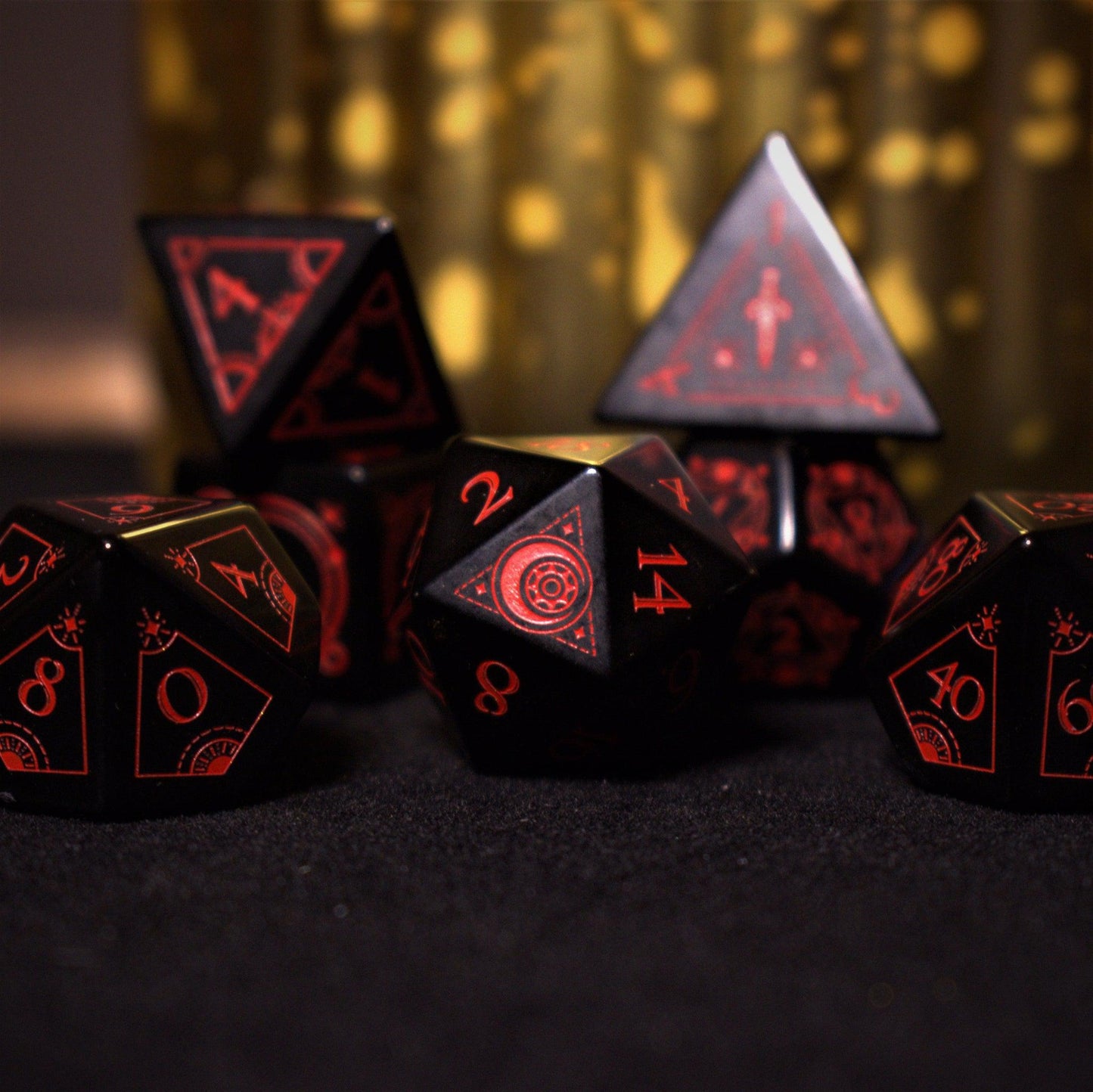 Fabled Mark - Obsidian Stone Dice Set