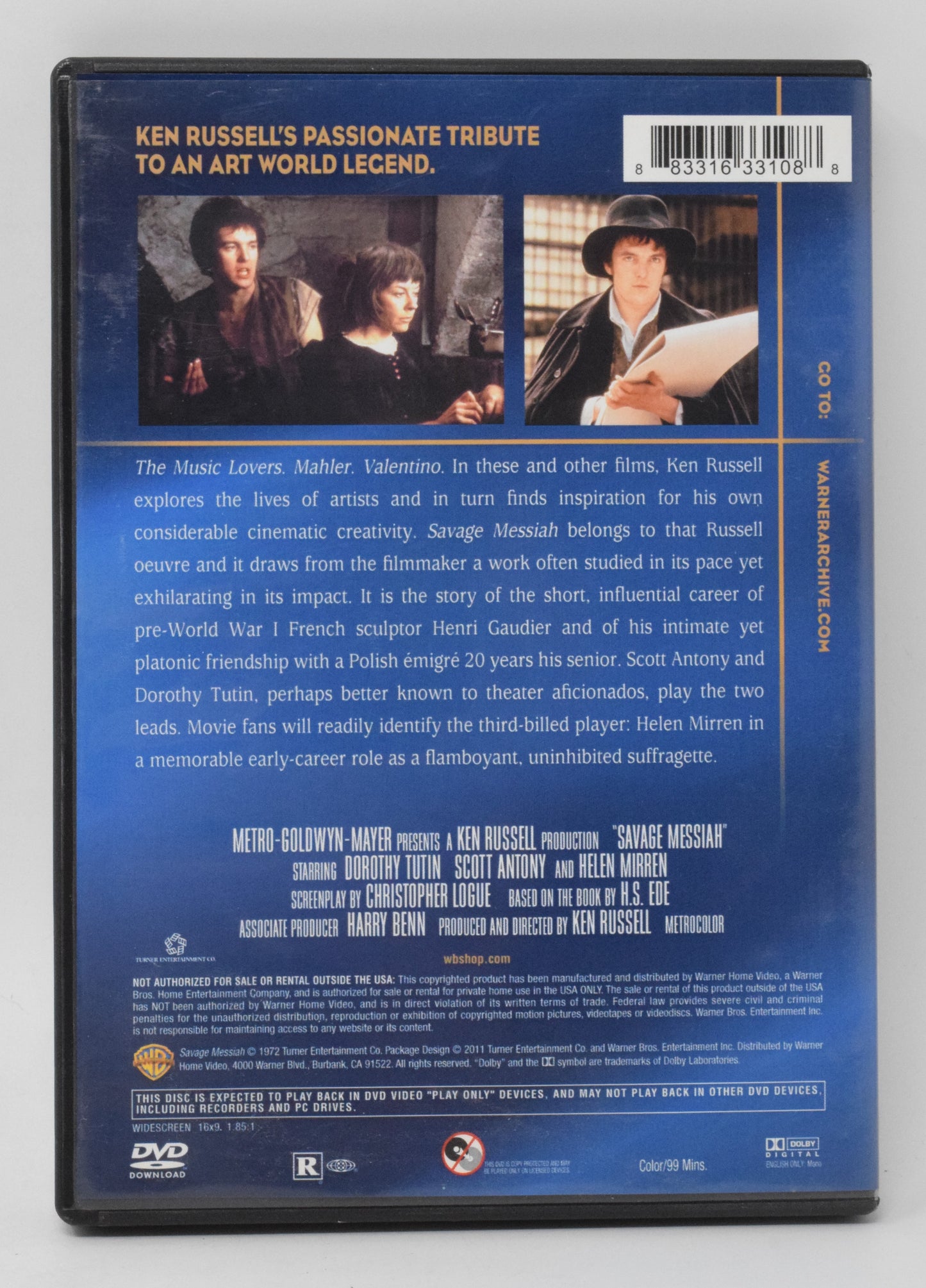 Savage Messiah Ken Russell's Film DVD