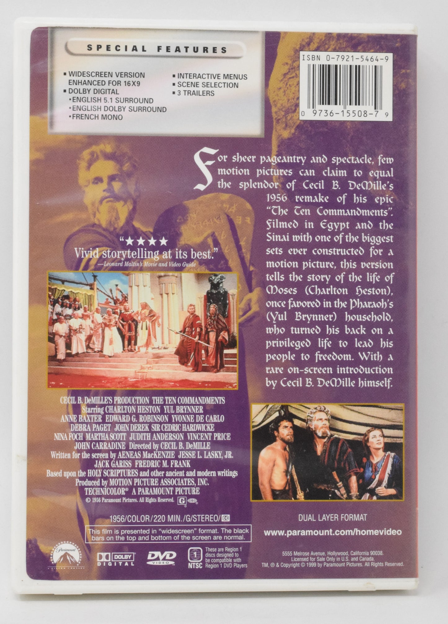 The Ten Commandments DVD Widescreen