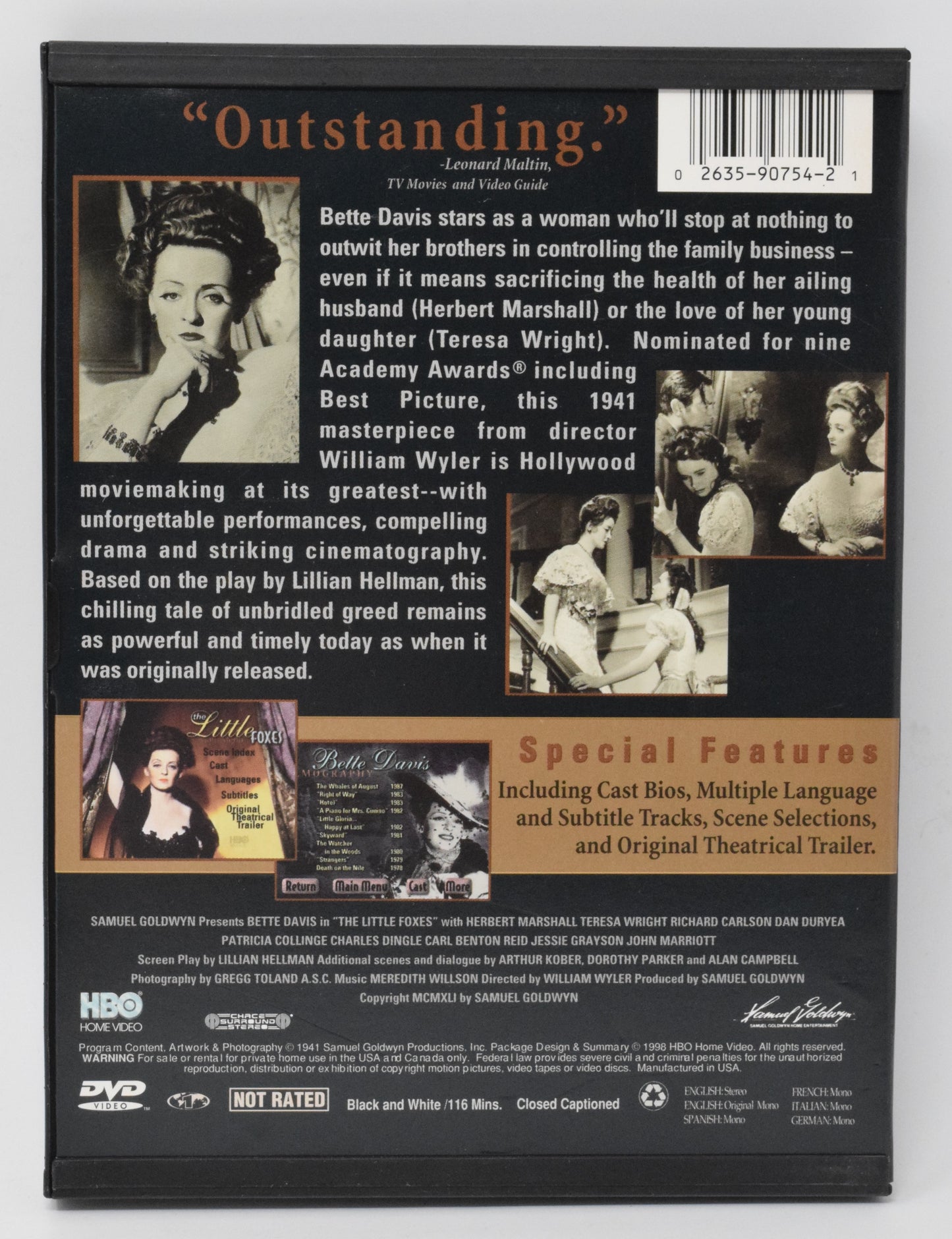 Bette Davis The Little Foxes DVD