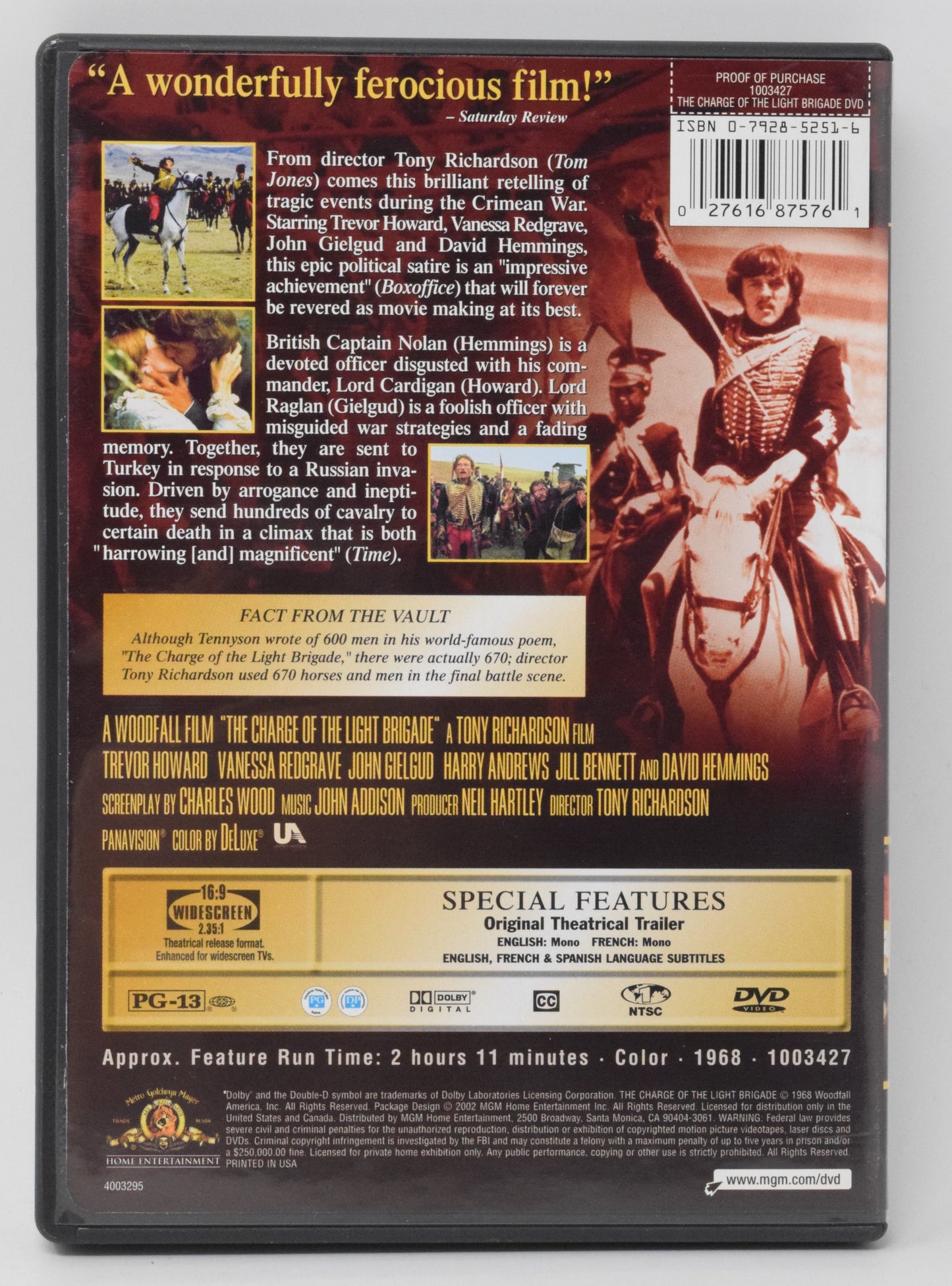 The Charge of the Light Brigade DVD