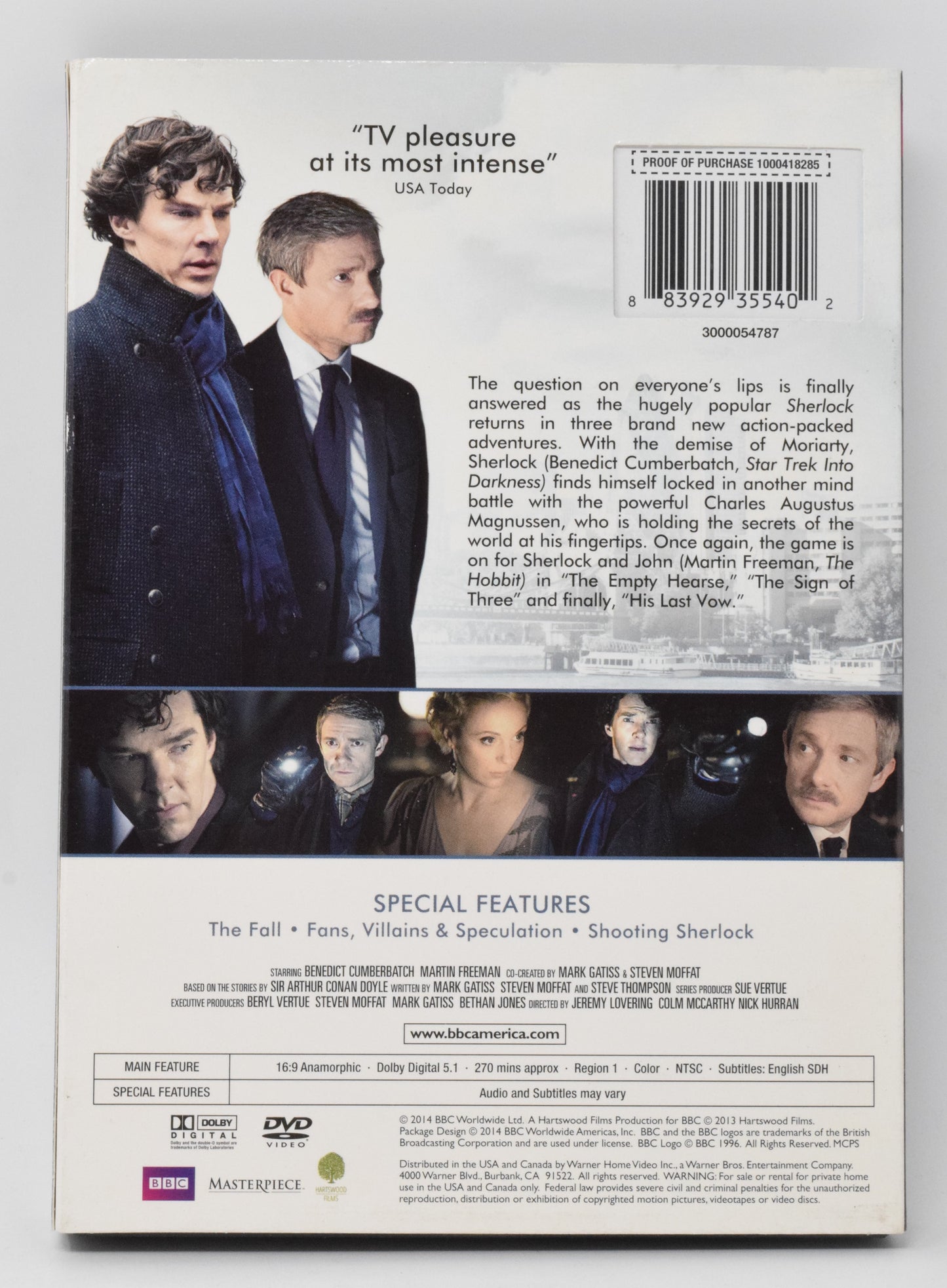 Sherlock DVD Season Three Two Disc Set