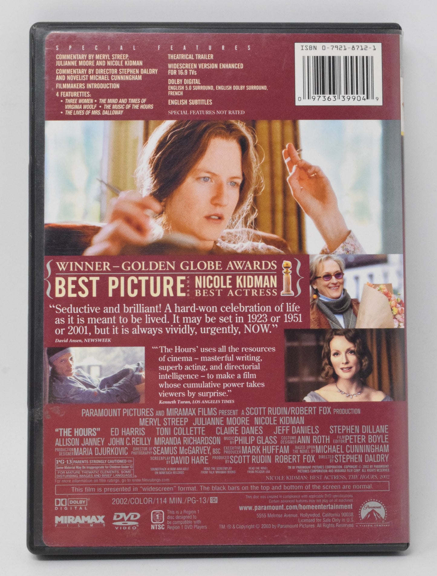 Hours DVD Widescreen Nicole Kidman