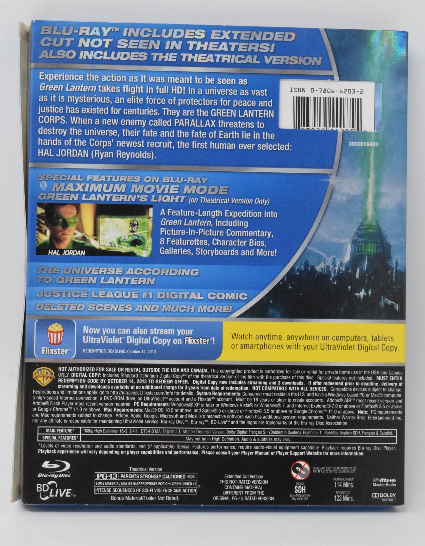 Green Lantern Extended Cut DVD Blu-ray