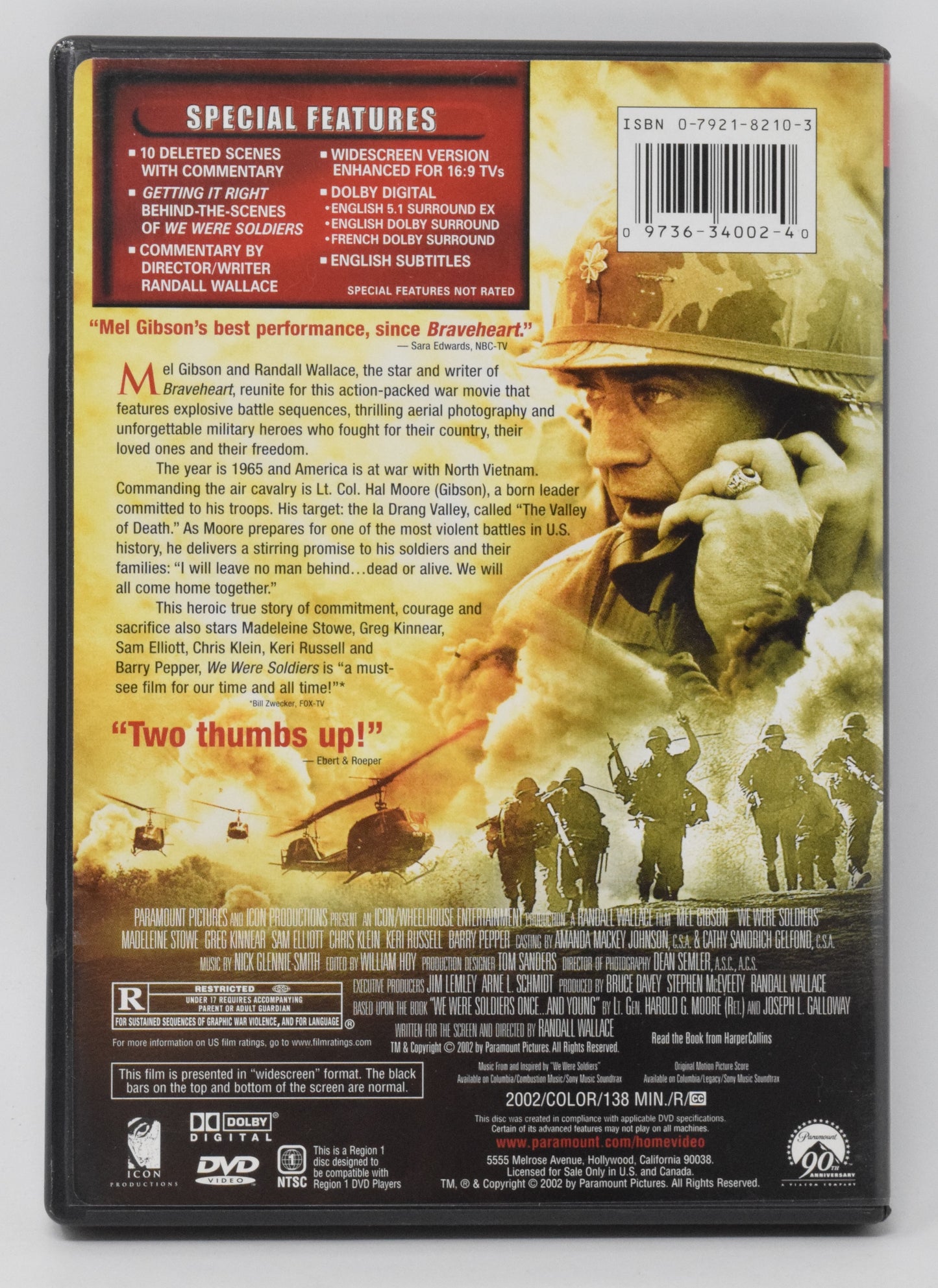 We Were Soldiers Mel Gibson DVD Widescreen