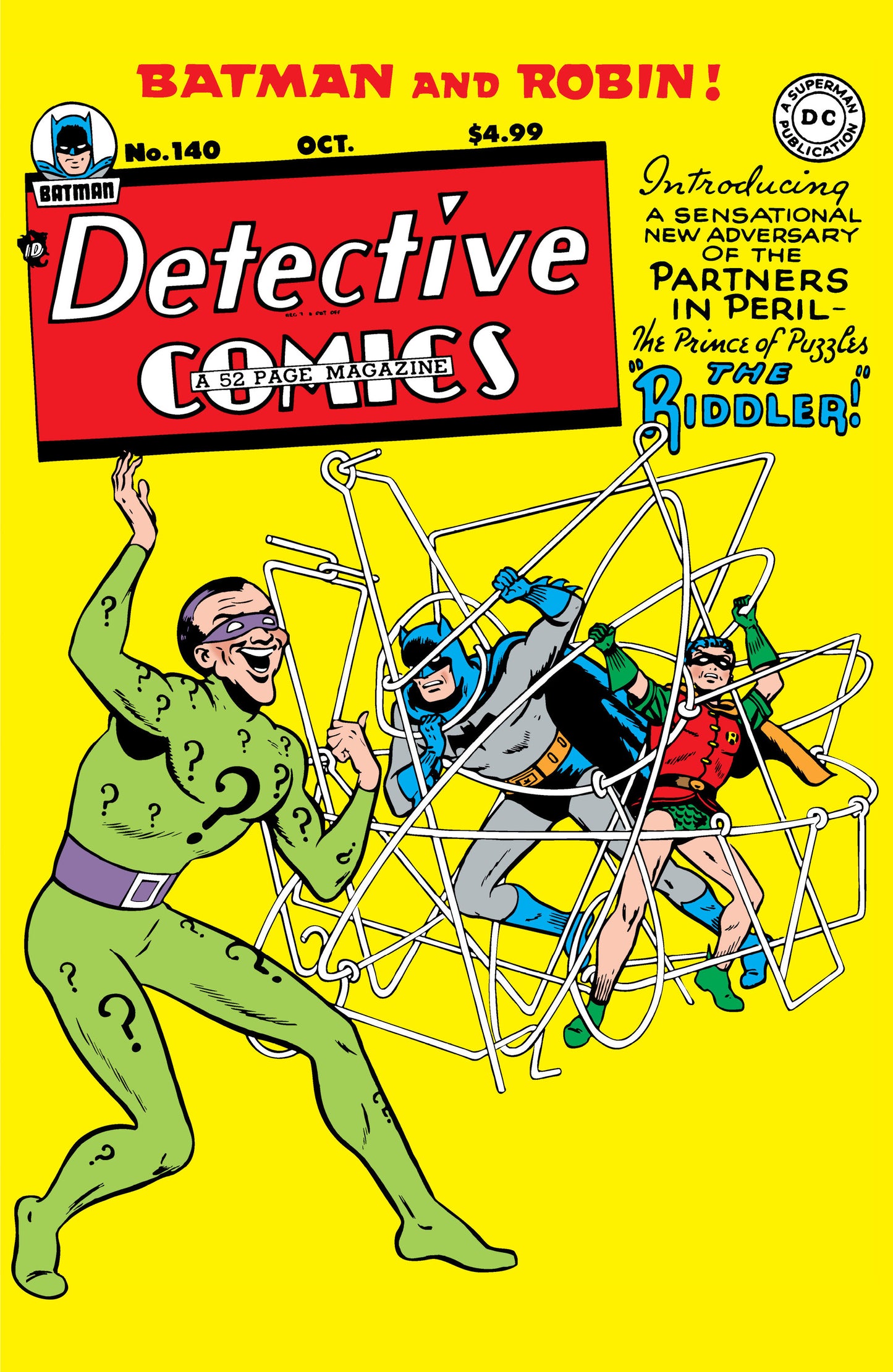 Batman Detective Comics #140 A Facsimile Edition 1st Riddler Win Mortimer Bill Finger (10/03/2023) Dc