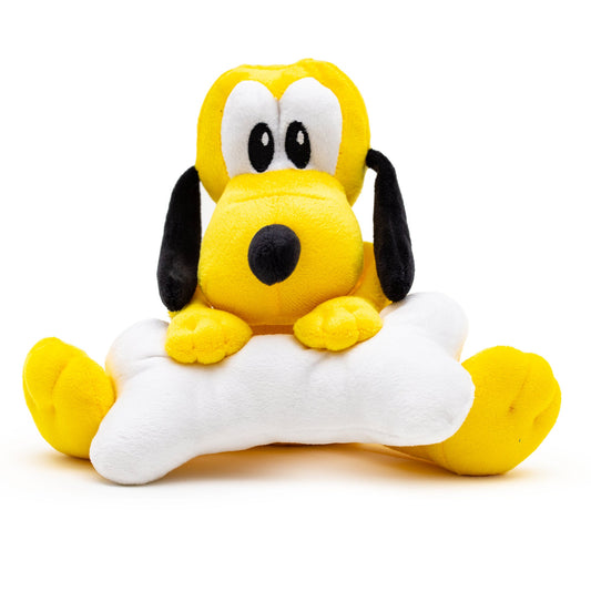 Dog Toy Squeaker Plush - Disney Pluto with Bone Sitting Pose