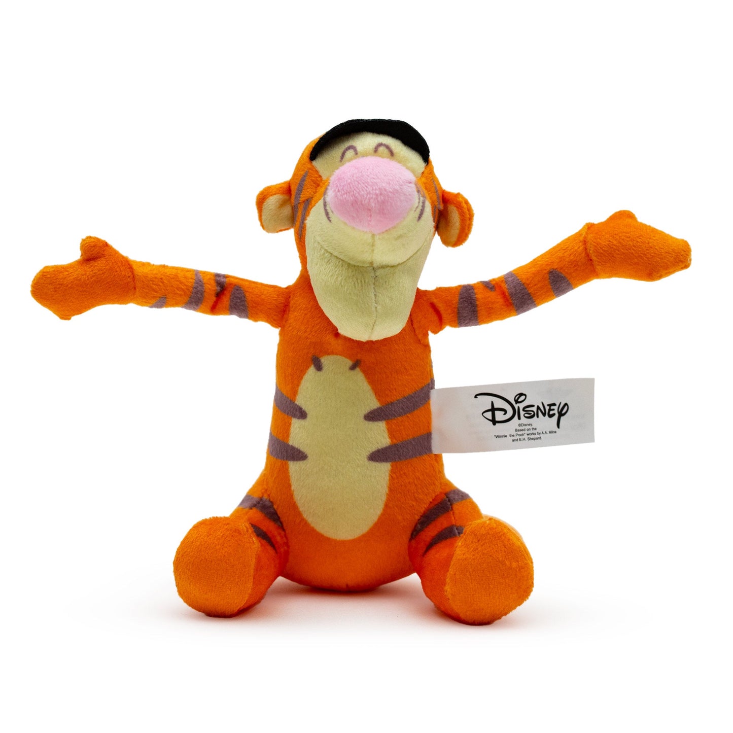 Dog Toy Squeaker Plush - Winnie the Pooh Tiggers Arms Up Sitting Pose