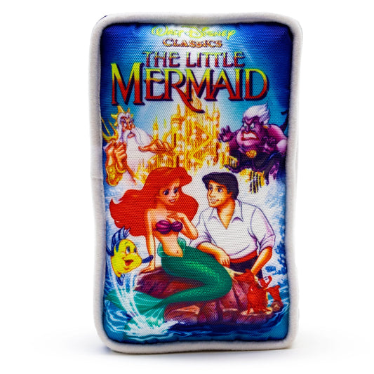 Dog Toy Squeaker Plush - Disney The Little Mermaid VHS Tape Replica
