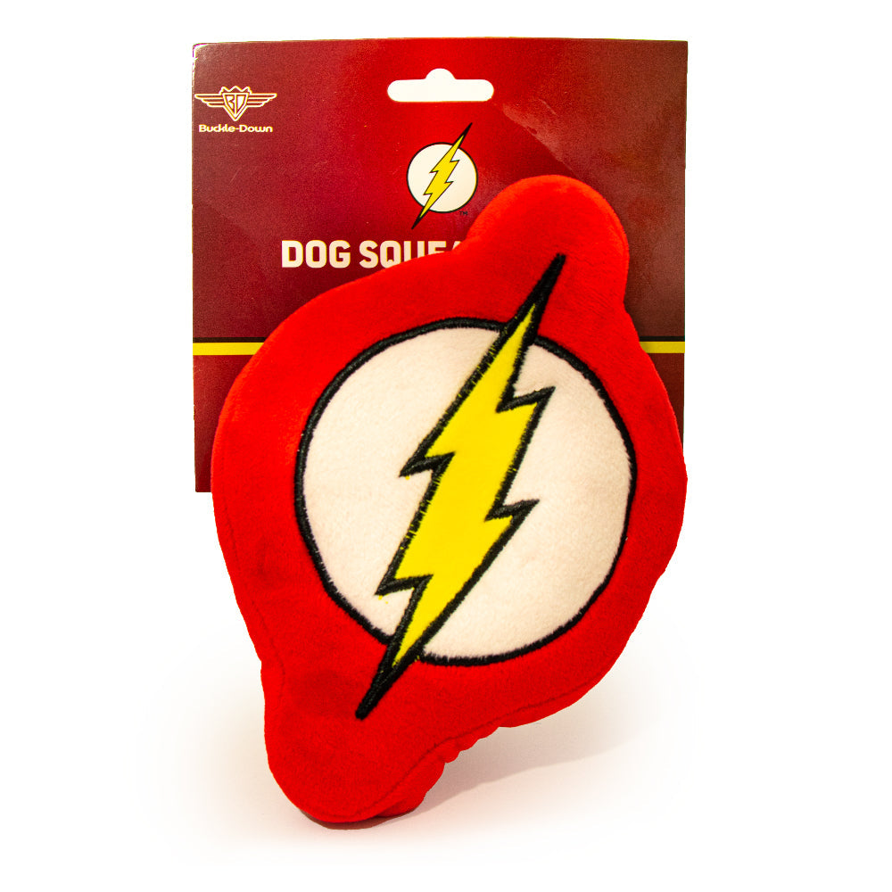 Dog Toy Squeaky Plush - Flash Icon Red White Yellow