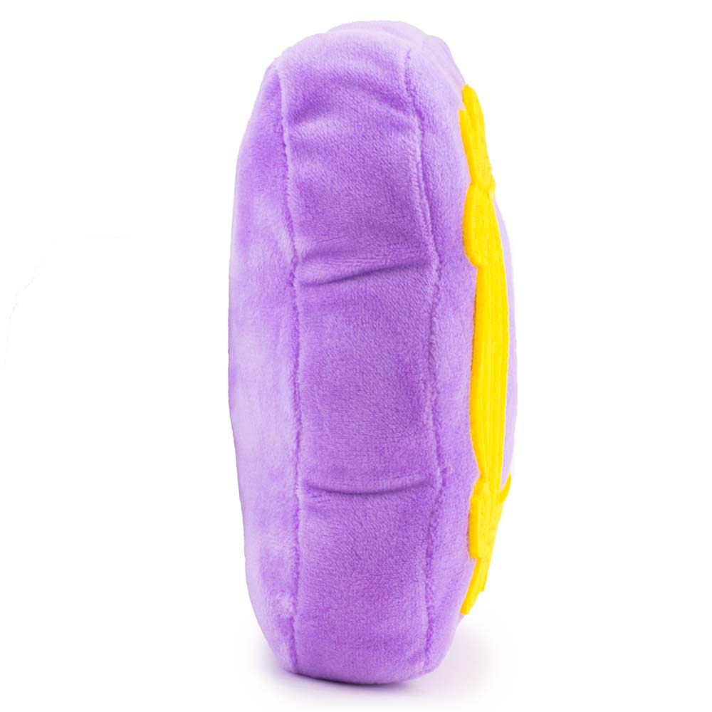 Dog Toy Squeaker Plush - Friends Monica's Peephole Frame Purple Yellows