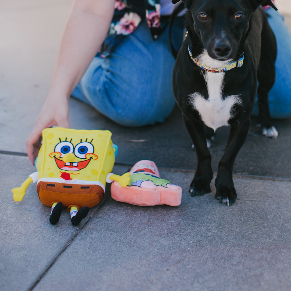 Dog Toy Squeaker Plush - SpongeBob Full Body with Arms and Legs