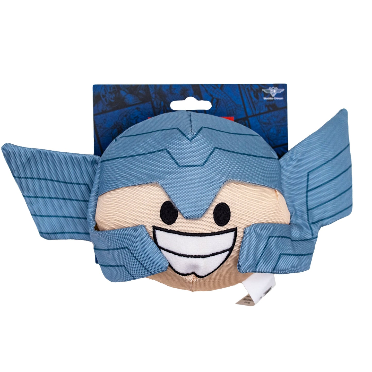 Dog Toy Squeaker Plush - Thor Smiling Face Round