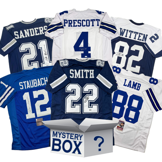 Autographed/Signed Dallas Football Jersey Mystery Box with PSA JSA or Beckett COA