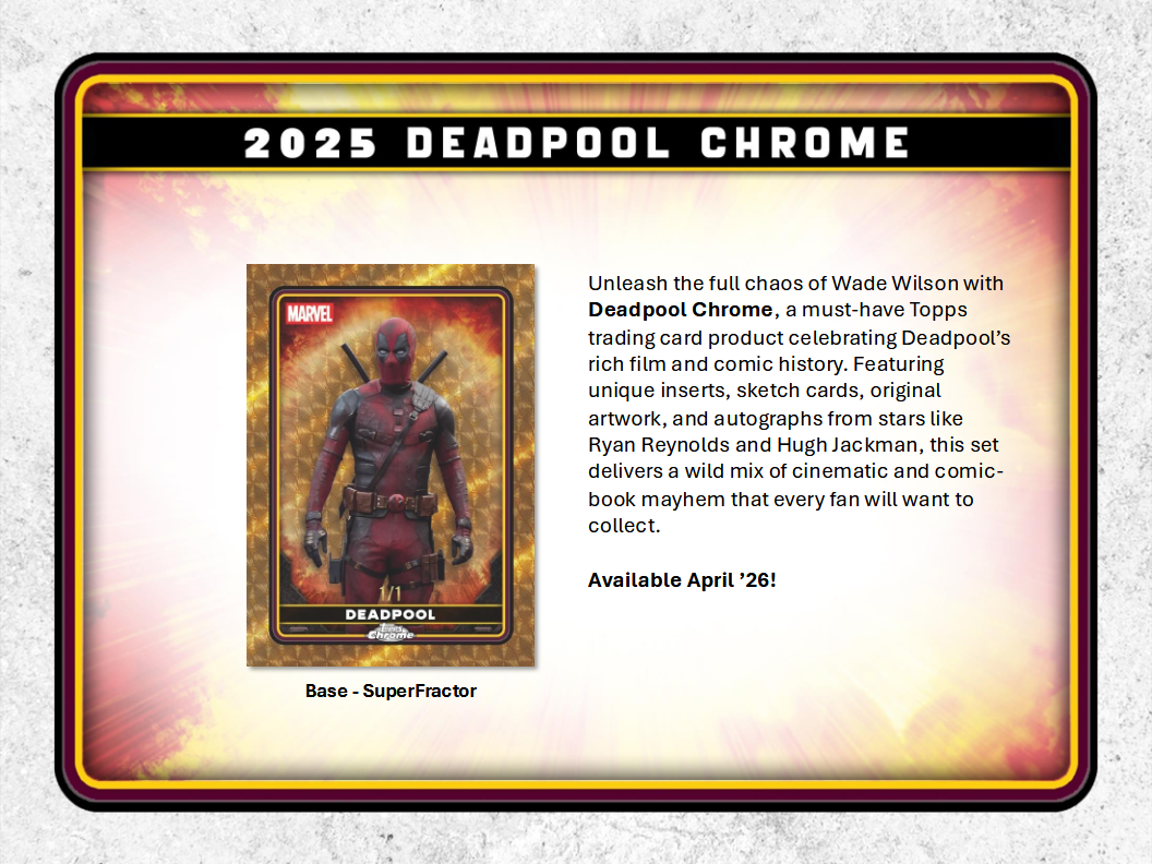 Topps Chrome 2025 Deadpool Blaster Box