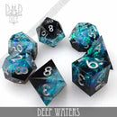 Deep Waters (Handmade) - 7 Dice Set