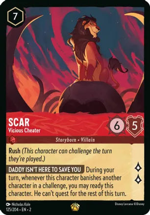 Disney Lorcana: ROTF, 125/204 Scar (Vicious Cheater) (L)