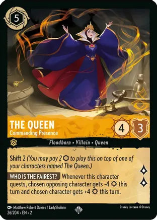 Disney Lorcana: ROTF, 26/204 The Queen (Commanding Presence) (SR)