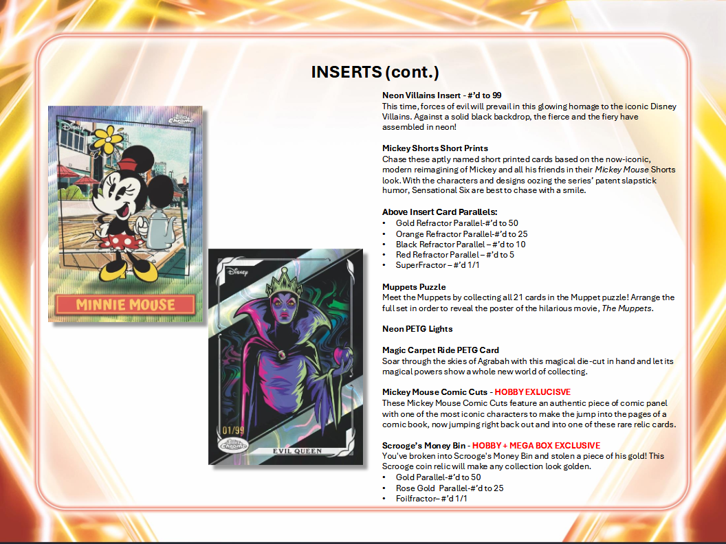 Disney Neon 2026 Topps Hobby Box (08/19/2026)