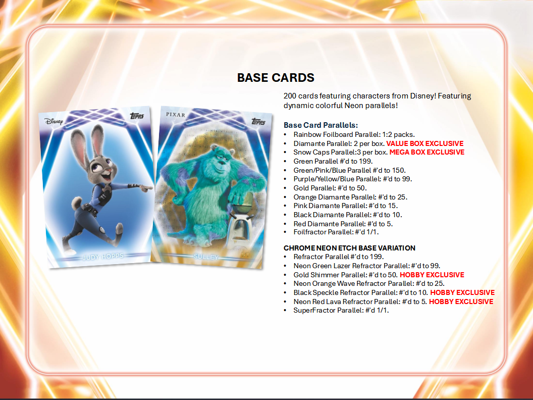 Disney Neon 2026 Topps Hobby Box (08/19/2026)