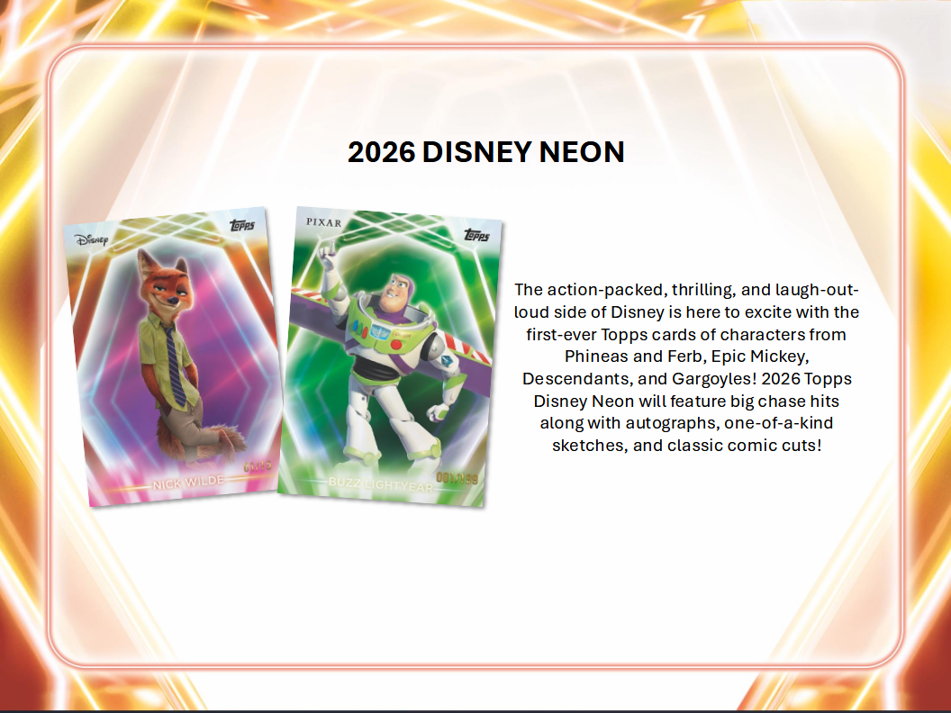 Disney Neon 2026 Topps Hobby Box (08/19/2026)