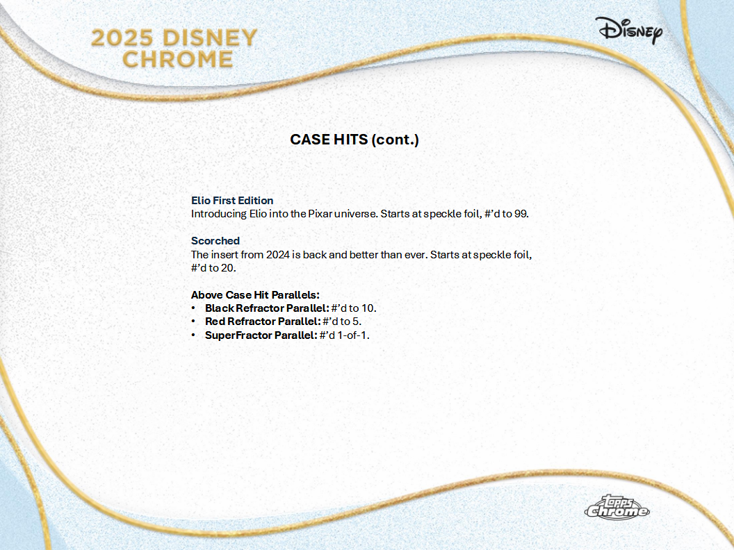 Disney Trading Cards Topps Chrome 2025 Hobby Breaker Box (09/24/2025) - Golden Apple Comics