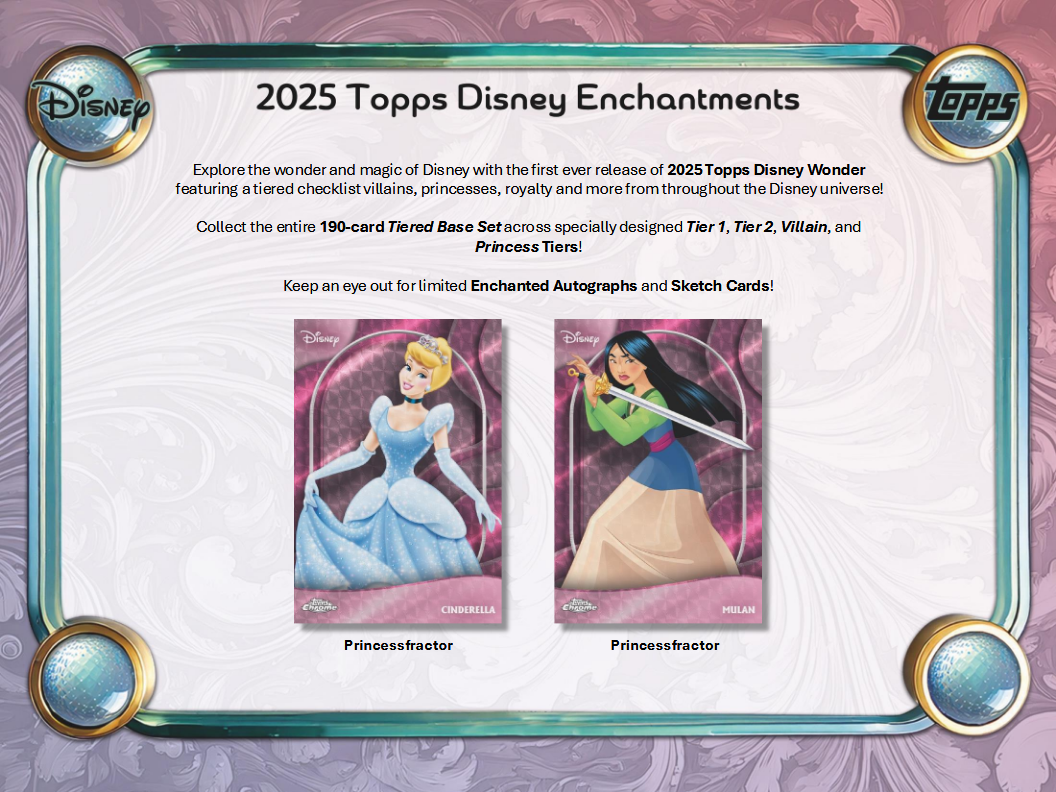 Disney Wonder Trading Cards Topps 2025 Mega Box Frozen (10/22/2025) Disney Wonder Trading Cards Topps 2025 Mega Box Frozen (10/22/2025)