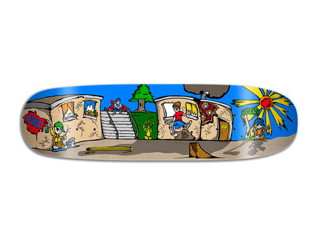 H-STREET DUFFY "STREET SCENE" 8.9" SKATEBOARD DECK