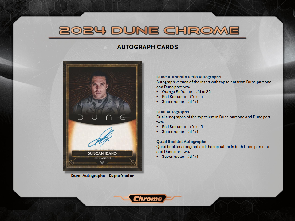 Dune Chrome Trading Cards Topps 2025 Hobby Box (10/15/2025)