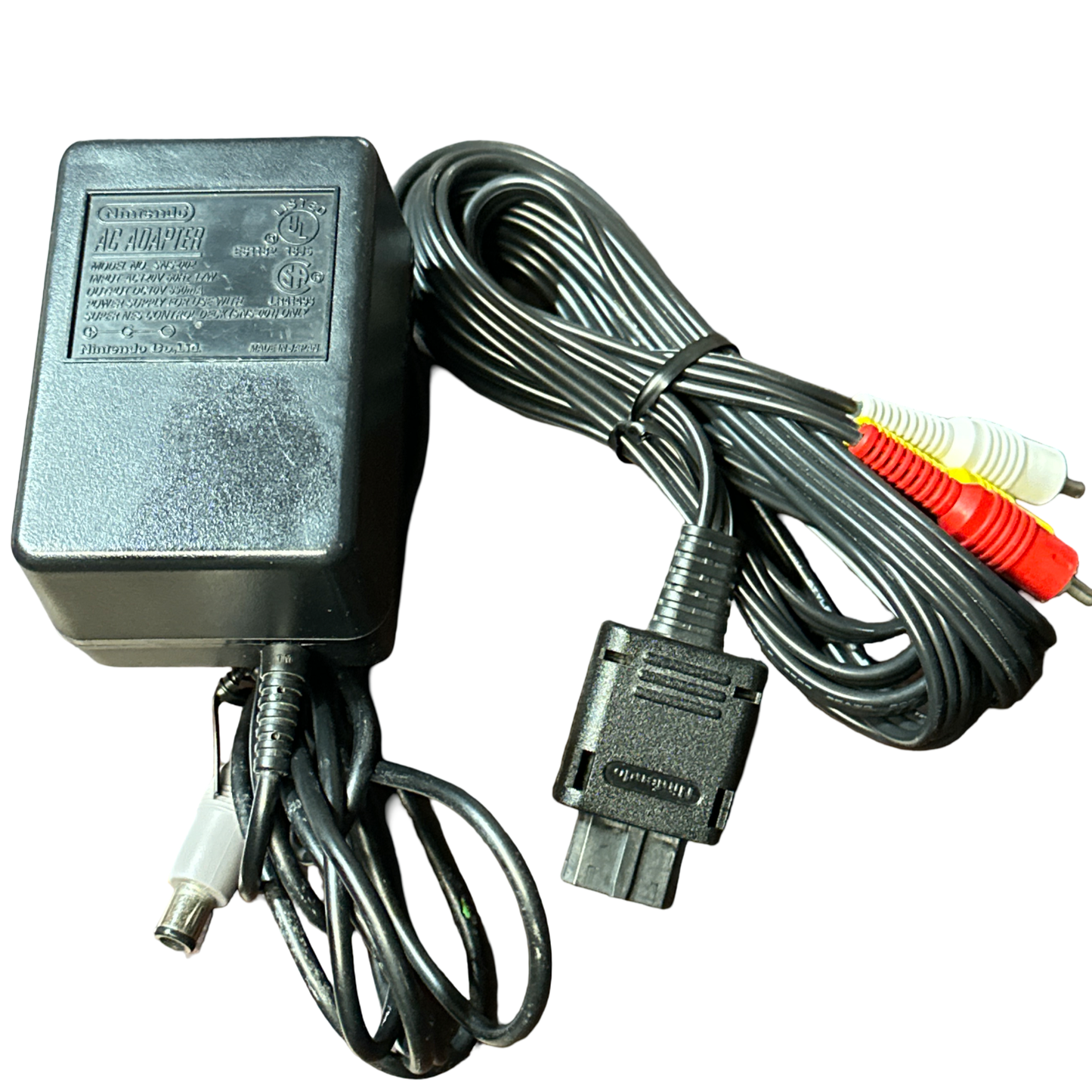 Super Nintendo SNES Power AC + AV Adapter Cord Official (Authentic OEM)