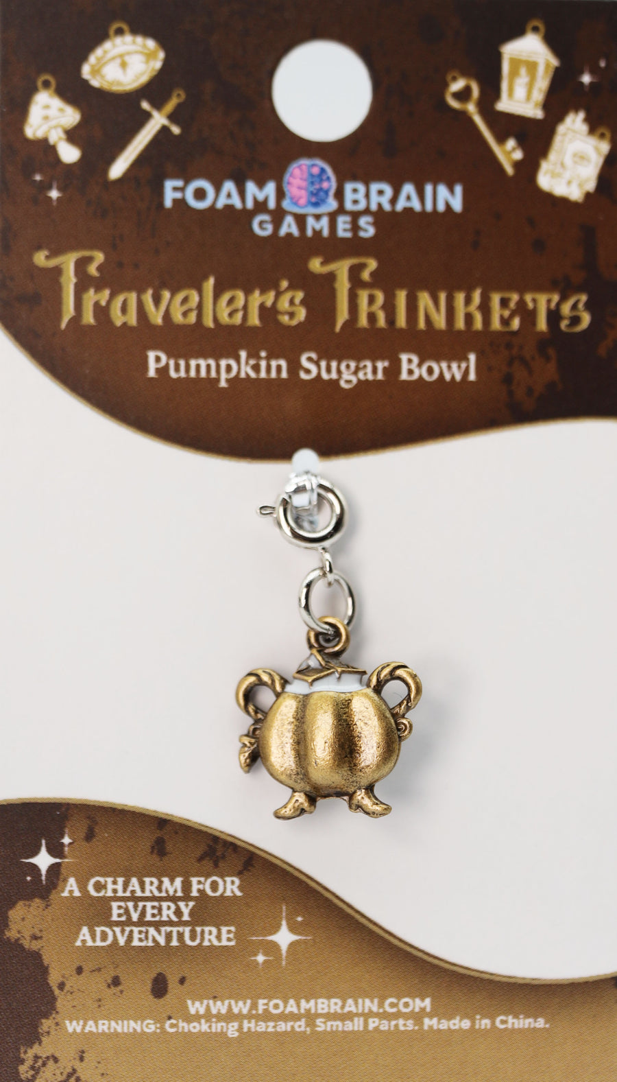 Traveler's Trinkets: Pumpkin Sugar Bowl Charm - Golden Apple Comics