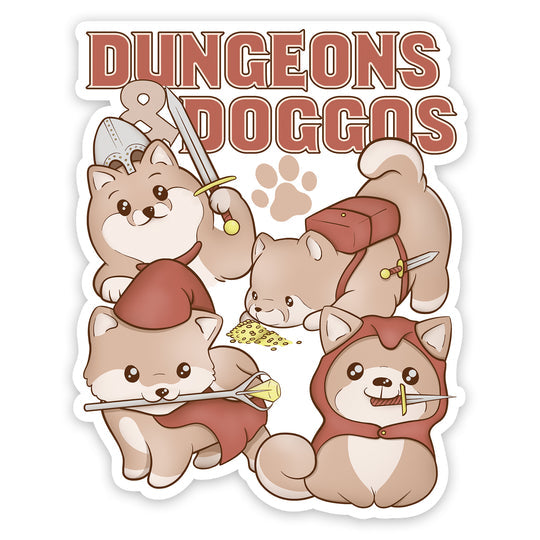 Forged Gaming: Sticker - Die Cut Vinyl - Waterproof - 3.5" - Dungeons & Doggos - Golden Apple Comics