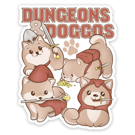 Forged Gaming: Sticker - Die Cut Vinyl - Waterproof - 3.5" - Dungeons & Doggos - Golden Apple Comics