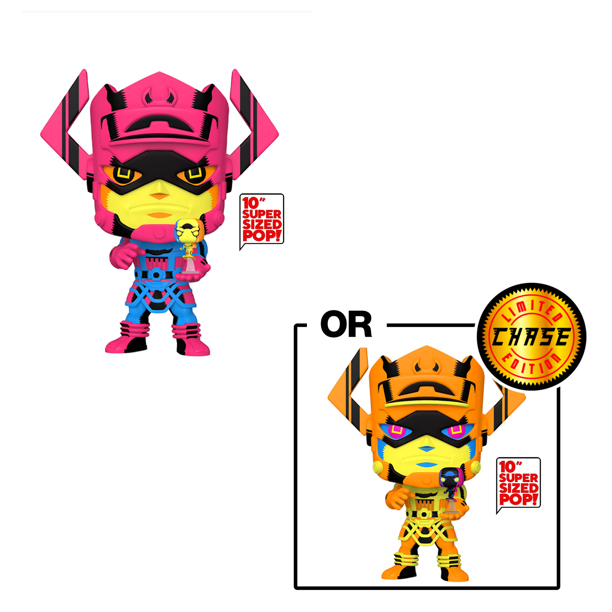 Funko POP! Fantastic Four - 10-Inch Galactus with Silver Surfer (Blacklight) Vinyl Figure #809 (PX) - Golden Apple Comics