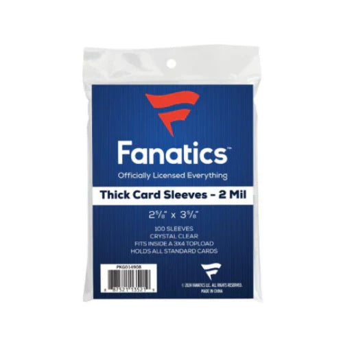 Fanatics Card Sleeves - 2 Mil -  100 Pack