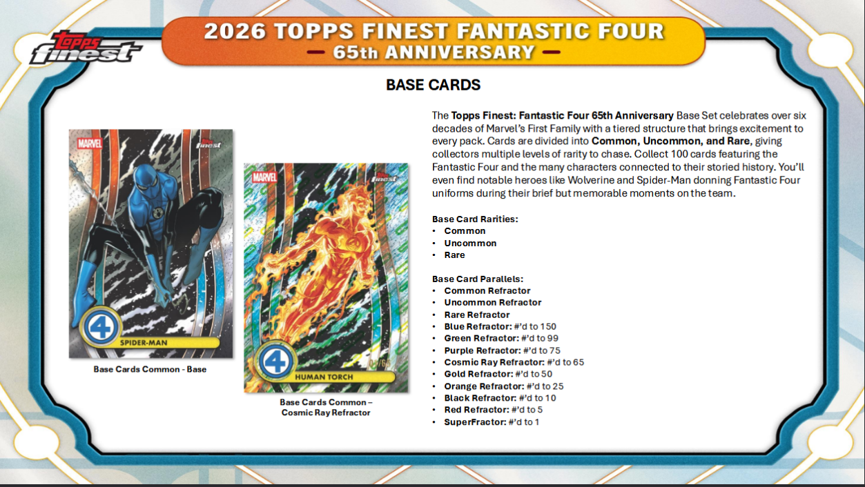 Fantastic Four Trading Cards Topps Finest 2026 Hobby Box (05/06/2026) - Golden Apple Comics