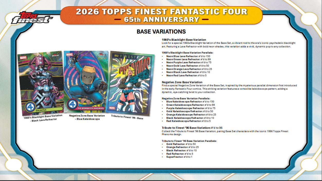 Fantastic Four Trading Cards Topps Finest 2026 Hobby Box (05/06/2026) - Golden Apple Comics