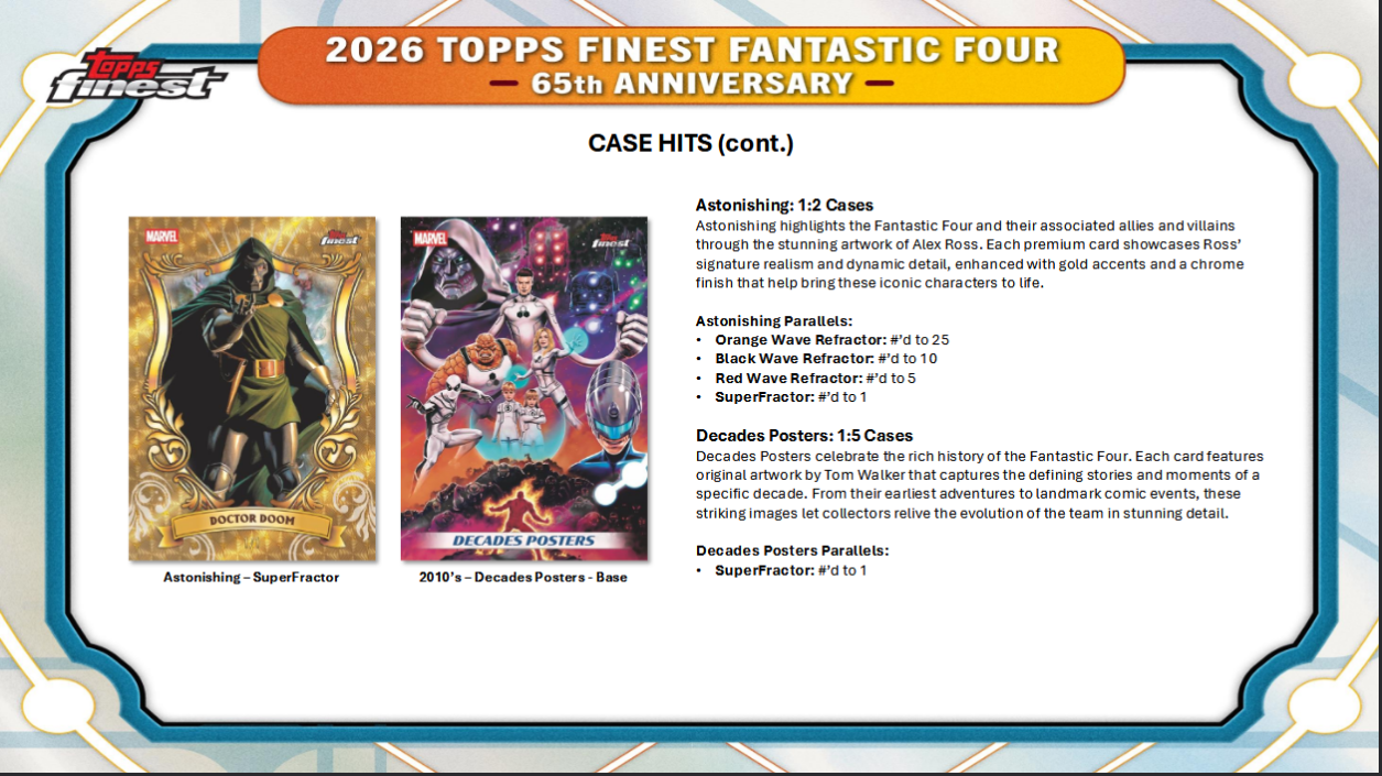 Fantastic Four Trading Cards Topps Finest 2026 Hobby Box (05/06/2026) - Golden Apple Comics