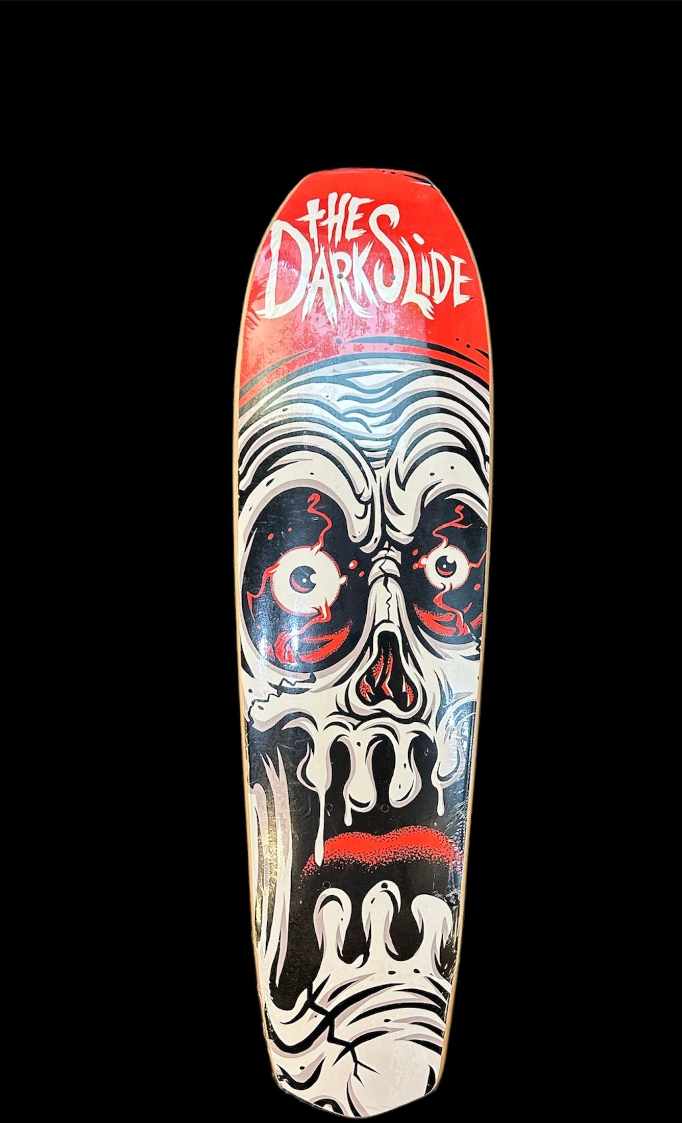 The Dark Slide "Ghoul Skull" Cruiser Shape Skateboard Deck