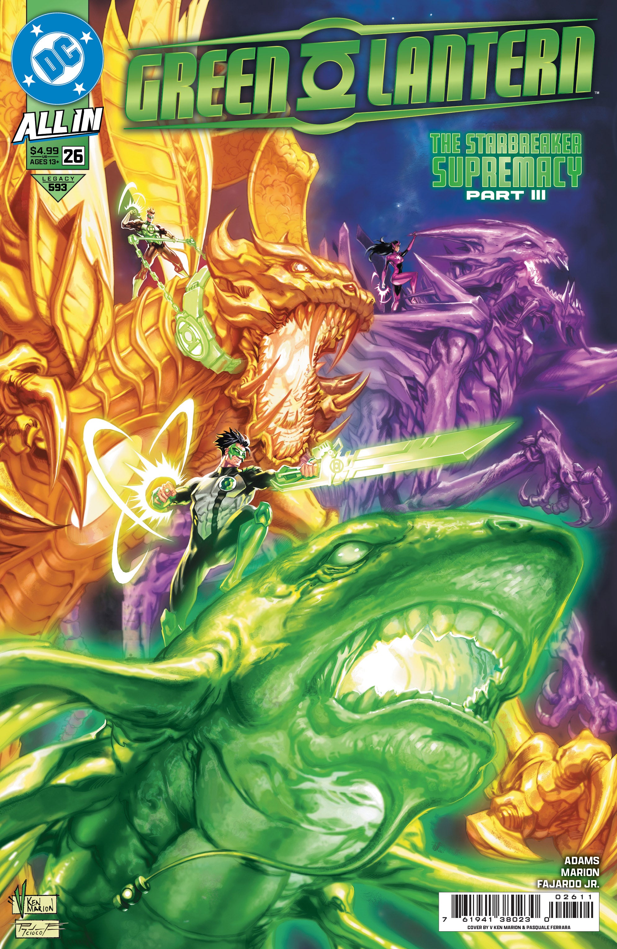 Green Lantern #26 A V Ken Marion Jeremy Adams Connecting (Starbreaker