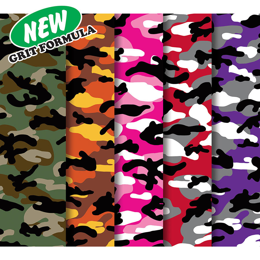 Mob Camo Skateboard Grip Tape (Red, Orange, Green, Pink, or Purple)