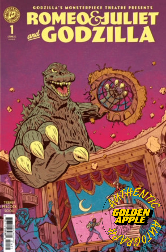 Godzillas Monsterpiece Theatre Presents Romeo & Juliet & Godzilla B Peacock SIGNED Adam Tierney (04/08/2026) Idw - Golden Apple Comics