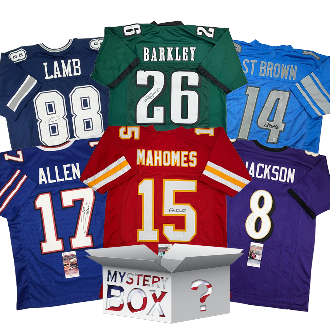 Autographed/Signed Gridiron Kickoff 2025 Football Jersey Mystery Box with PSA JSA or Beckett COA