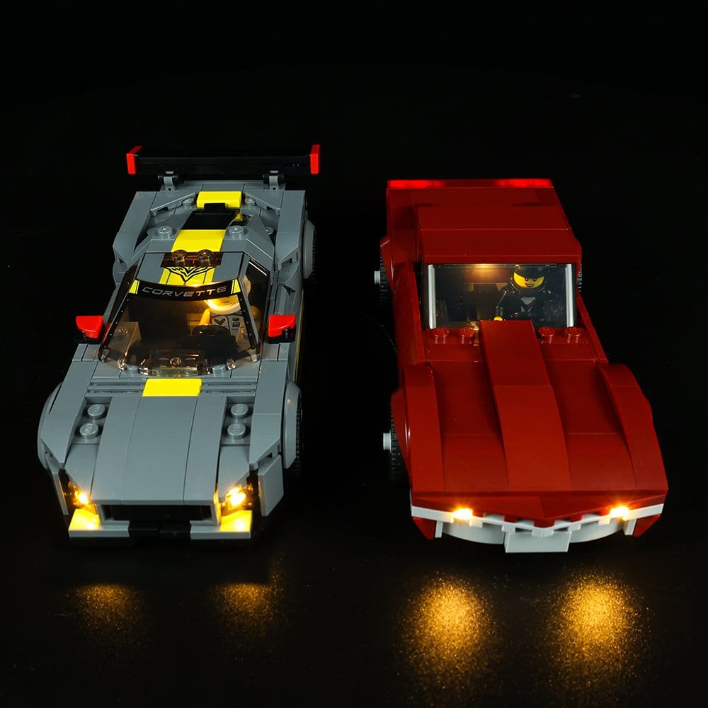 LEGO Chevrolet Corvette C8.R Race Car and 1968 Chevrolet Corvette #76903 Light Kit